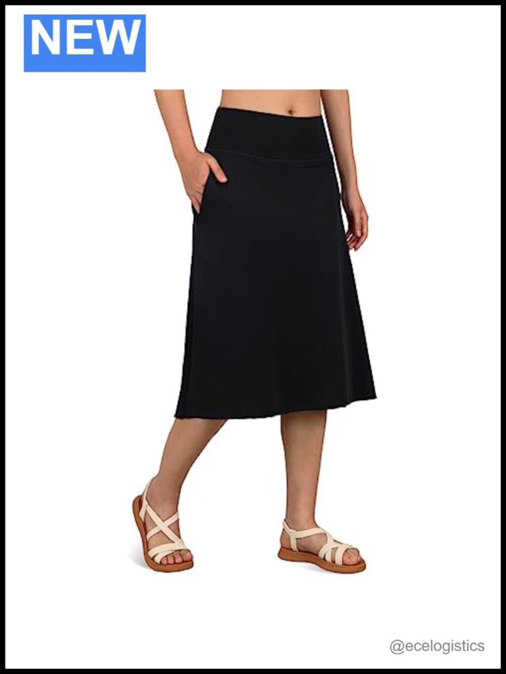Modest Swim Skirts with Built-in Leggings 26" Midi Length